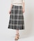 ブロックチェックジャガード フレア スカート