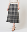 ブロックチェックジャガード フレア スカート