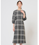 ブロックチェックジャガード ワンピース