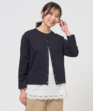 40Gポンチ クルーネック カーディガン