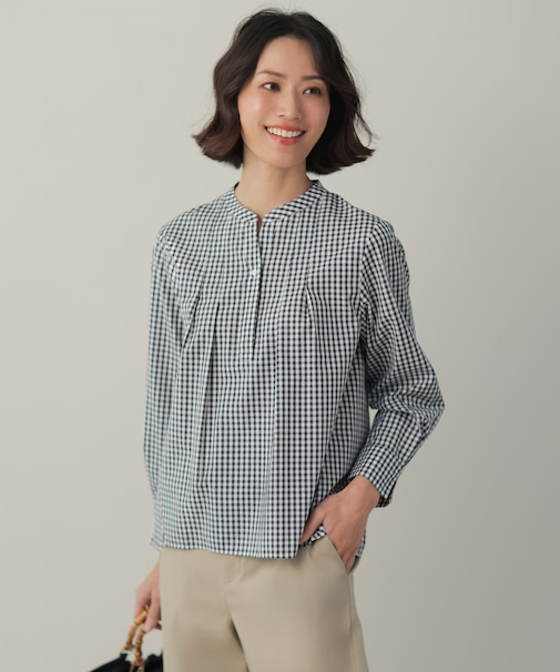 【WEB限定カラーあり】コンパクトエステネージュ スキッパー ブラウス