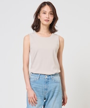 針抜きフライス ノースリーブ カットソー