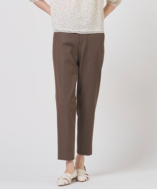 麻シェルドライ テーパード パンツ