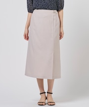 リネンバイオシャンブレー Aライン スカート