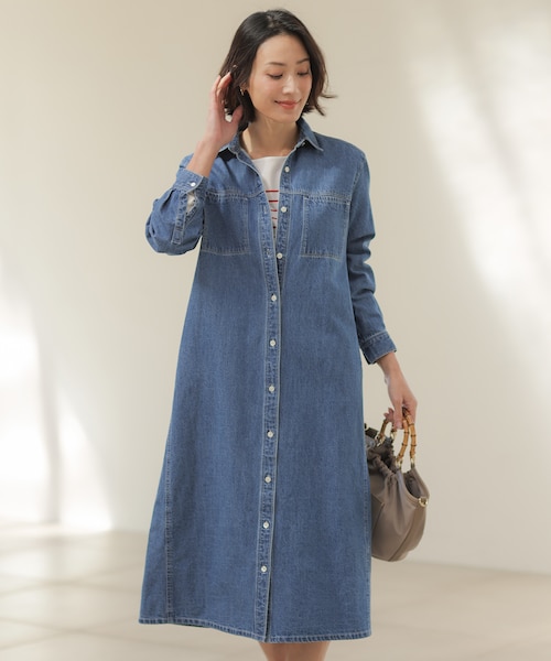 コットンリネン 7oz デニム シャツ ワンピース｜ジェイ・プレスの通販
