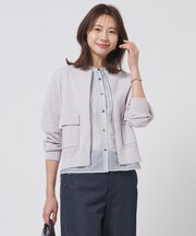LINEN COTTON BLEND ニット ブルゾン