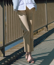 【WEB限定カラーあり】TCシャンブレーサテンST テーパード パンツ