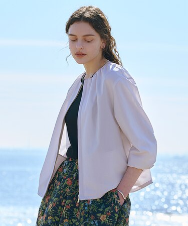 BREEZE COOL トロ ノーカラー ブルゾン