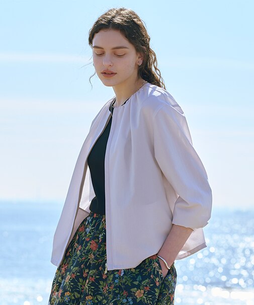 BREEZE COOL トロ ノーカラー ブルゾン