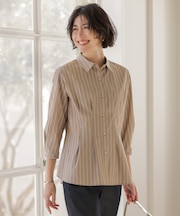 TC ハイカウントストライプ シャツ ブラウス