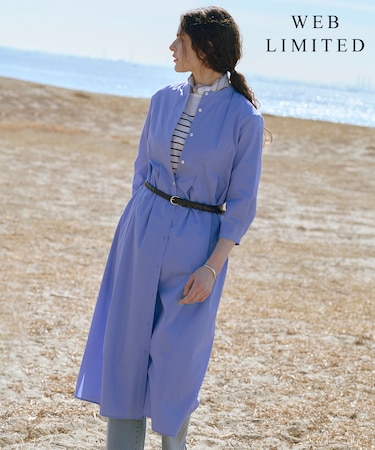 【WEB限定】SOFT TC ストレッチ シャツ ワンピース