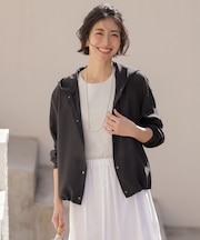 【冷房対策に】RELAXION Sheer ボイル フーデッド ジャケット