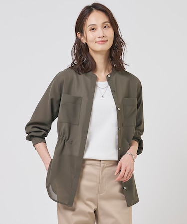 【冷房対策に】RELAXION Sheer ボイル ブラウス