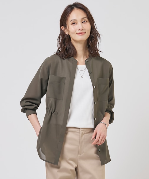 【冷房対策に】RELAXION Sheer ボイル ブラウス