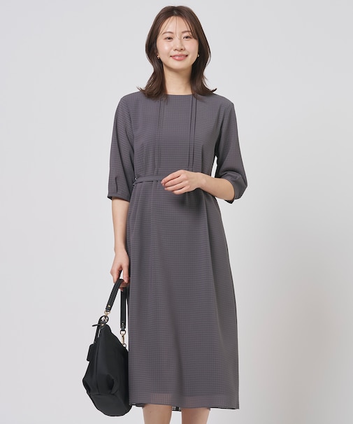 シアーブロックチェック ワンピース