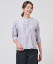 シアーチェック カットソー