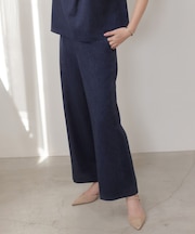 リネンバイオシャンブレー ワイド パンツ