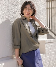 【WEB限定カラーあり・2way・セット着用可】リネン シャツ ブラウス