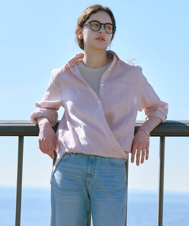 【WEB限定カラーあり・2way】リネン シャツ ブラウス