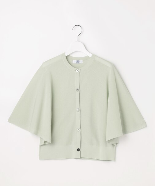 COTTON ACETATE DRY バタフライスリーブ カーディガン