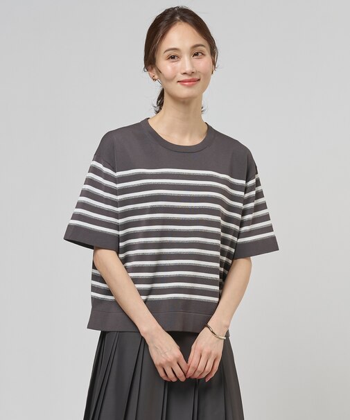 COTTON ACETATE DRY ニット Tシャツ