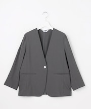 【セットアップ対応】ファンマートロストレッチ ノーカラー ジャケット