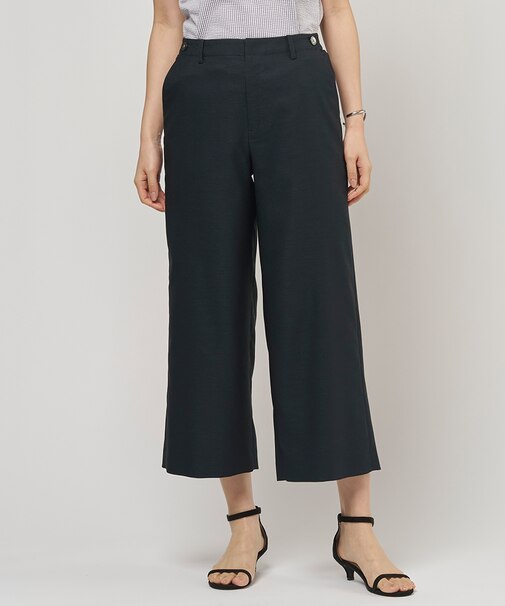 FLAXASAオックス ワイド ストレート パンツ