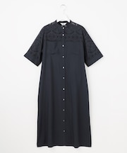 【WEB限定カラーあり】エンブロイダリー シャツ ワンピース