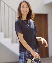 【シーンレスに活躍】コットンスムース シアーデザイン カットソー