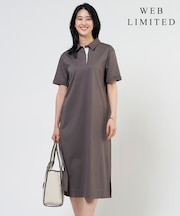 【WEB限定】コットンスムース ポロワンピース