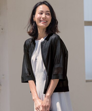 SHEER LIGHT KNIT ブルゾン