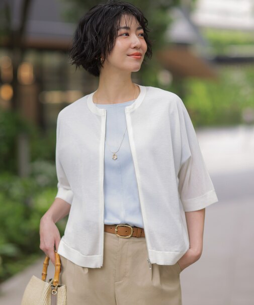 SHEER LIGHT KNIT ブルゾン