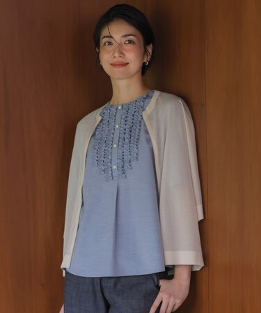 SHEER LIGHT KNIT ブルゾン