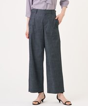 ソフトシャンブレー ストレートパンツ
