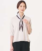 【2WAY・シーンレスに活躍】SCARF KNIT Vネック ニット