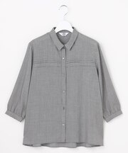 【シーンレスに活躍】ウォッシャブルキュプラツイル タックデザイン ブラウス