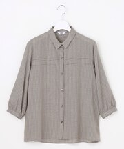 【シーンレスに活躍】ウォッシャブルキュプラツイル タックデザイン ブラウス