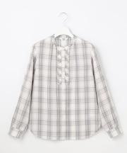 【WEB限定カラーあり】セルローストラディショナルチェック シャツブラウス
