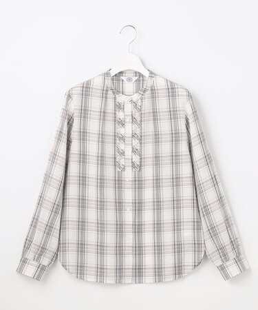 【WEB限定カラーあり】セルローストラディショナルチェック シャツブラウス