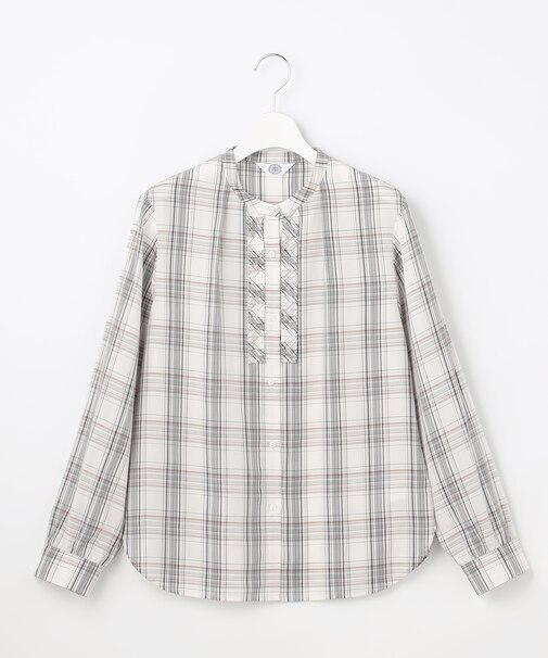 【WEB限定カラーあり】セルローストラディショナルチェック シャツブラウス
