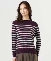 SILKY WOOL ボーダー ニット