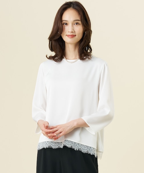 【レイヤードスタイルに】サテンＴ カットソー