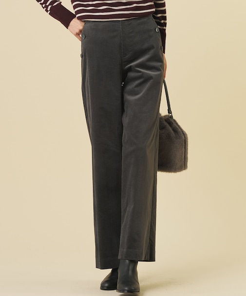 【WEB限定カラーあり】AIR DUROY LIGHT セミ ワイド パンツ
