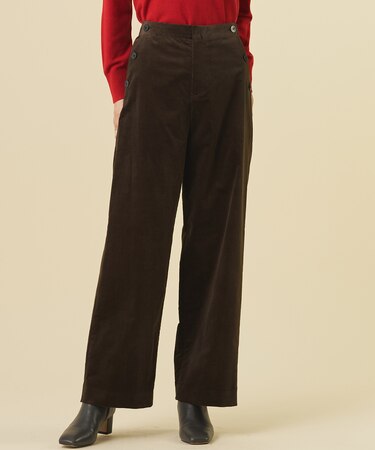 【WEB限定カラーあり】AIR DUROY LIGHT セミ ワイド パンツ