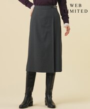【WEB限定カラーあり】T/W ミルドチェック＆千鳥 Aライン スカート