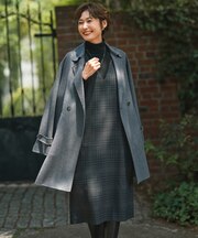 T/W ミルドチェック＆千鳥 ジャンパー スカート
