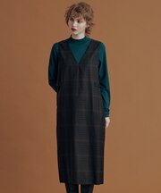 T/W ミルドチェック＆千鳥 ジャンパー スカート