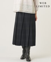 【WEB限定カラーあり】T/W ミルドチェック&千鳥 プリーツ スカート