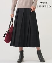 【WEB限定カラーあり】T/W ミルドチェック&千鳥 プリーツ スカート