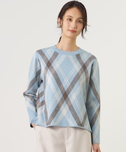 【一枚で着映え】WOOLY STRETCH PLAID チェック ニット